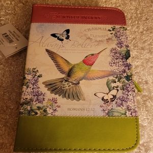 Lilac Garden Hummingbird Printed Bible Cover